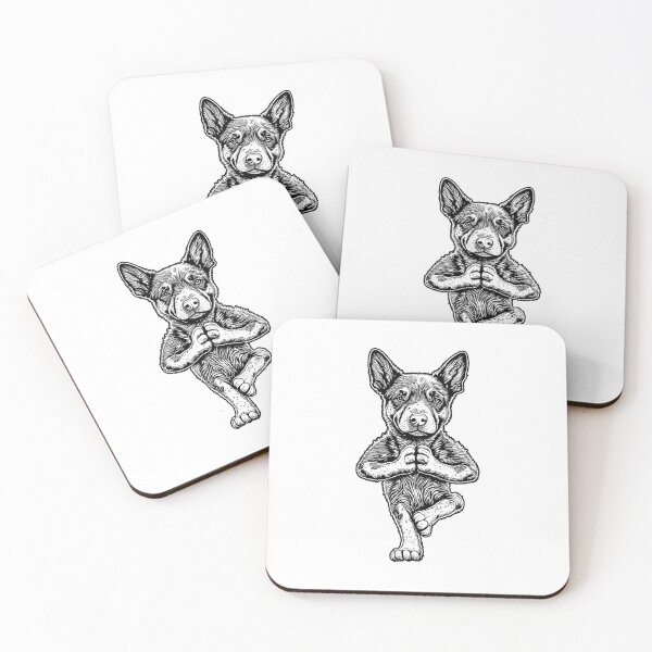Item preview, Australian Cattle Dog Puppy Funny ACD Dogs Tree Pose Asana designed and sold by GrandeDuc.