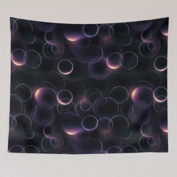 Item preview, Rings of Light Pattern, Purple designed and sold by purelypatterns.