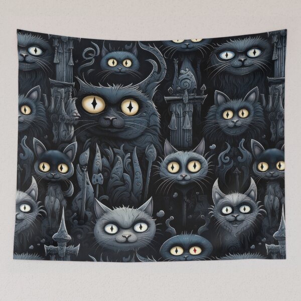 Item preview, Crazy Gothic Cats No.1 designed and sold by Pixelartistin.