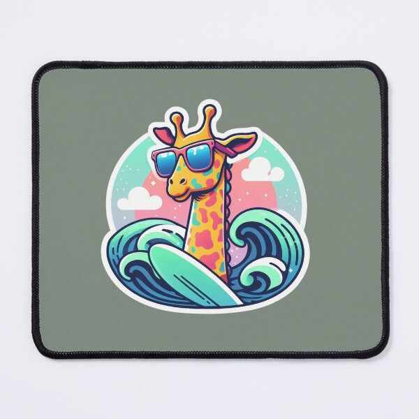 Item preview, Giraffe Surf Safari: Illustration Style Artwork designed and sold by Doddlaix.