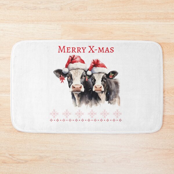 Item preview, Christmas Highland Cow Xmas Cows in santa Hat Christmas Cow Festive Mood designed and sold by OliveAndSnow.