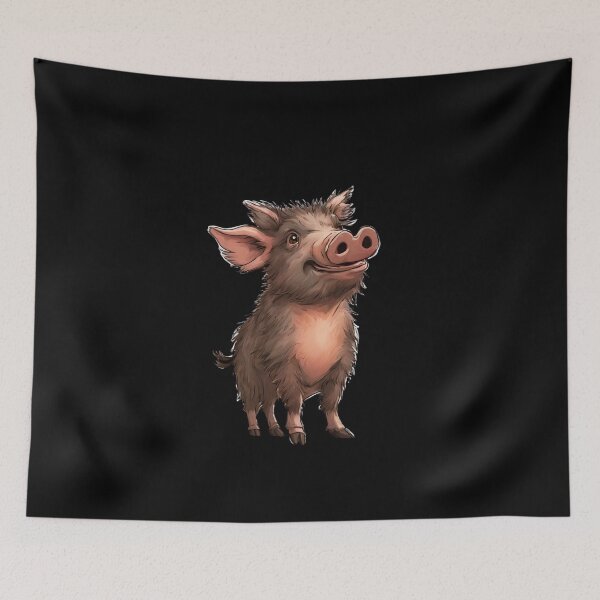 Item preview, A Little Cheerful Boar Looking for his Natural Nose designed and sold by Aquillashop.