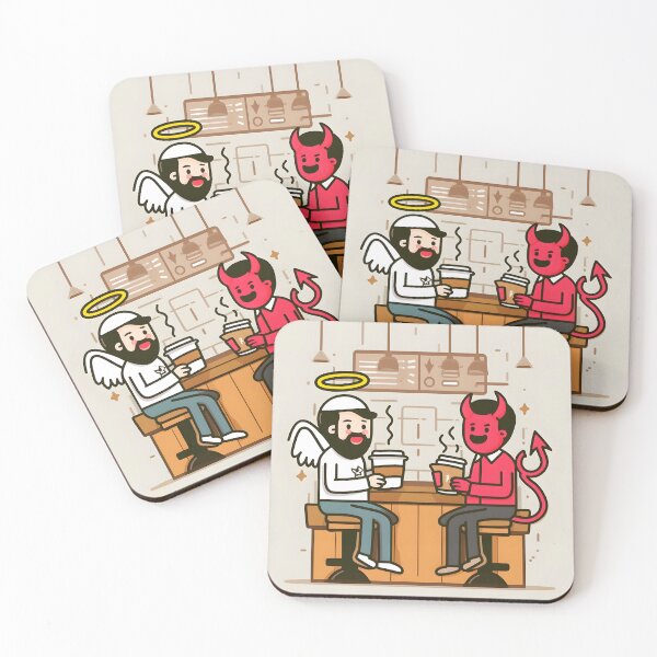 Item preview, Take a coffee angel and demon designed and sold by Illuminatium.