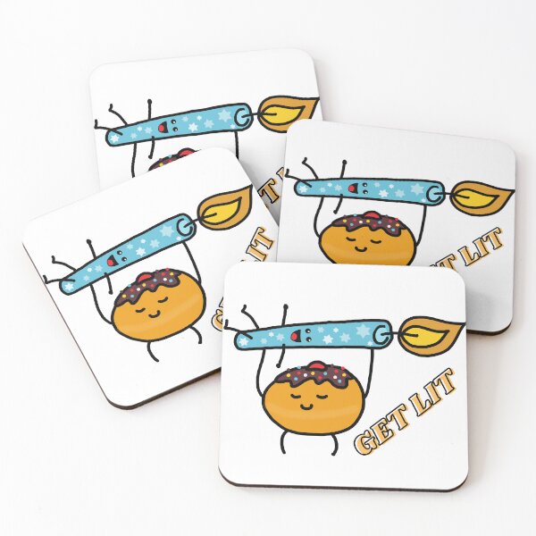 Item preview, GET LIT Hanukkah Donut and Candle Party designed and sold by jellyfishdsgn.