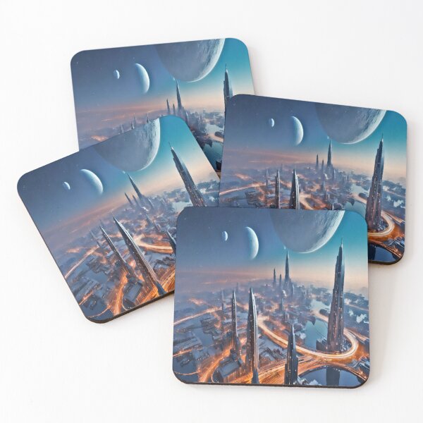 Item preview, ciudad lunar futurista designed and sold by VarPlace.