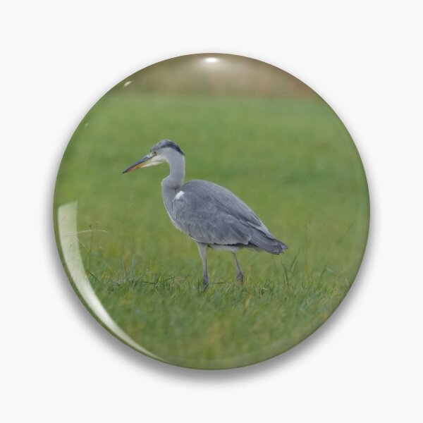 Item preview, Gray heron on the meadow designed and sold by Binas-gallery.