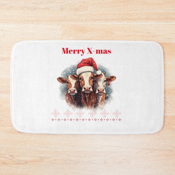 Item preview, Christmas Highland Cow Xmas Cows in santa Hat Christmas Cow Festivus designed and sold by OliveAndSnow.