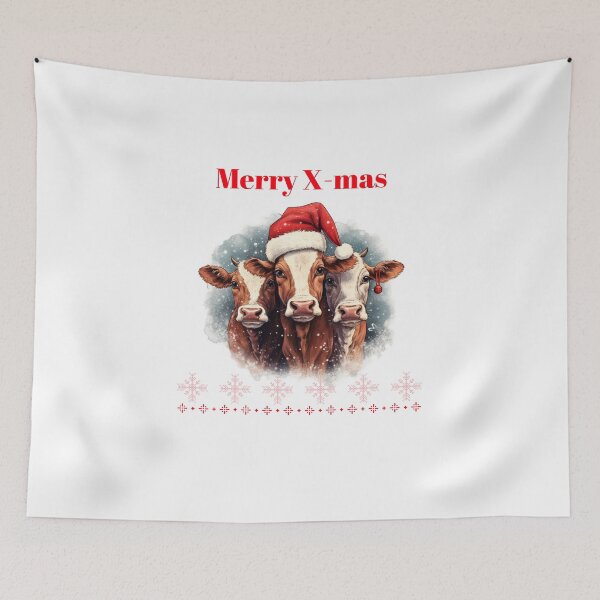 Item preview, Christmas Highland Cow Xmas Cows in santa Hat Christmas Cow Festivus designed and sold by OliveAndSnow.