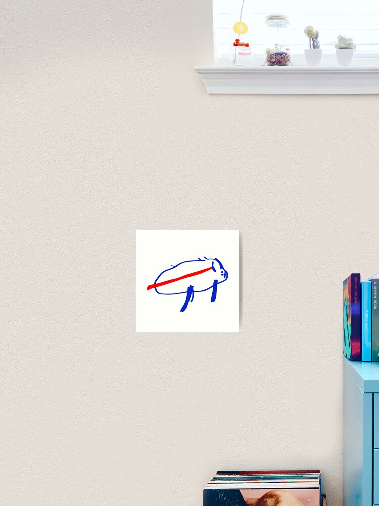 Josh Allen Potato Buffalo Drawing Art Print