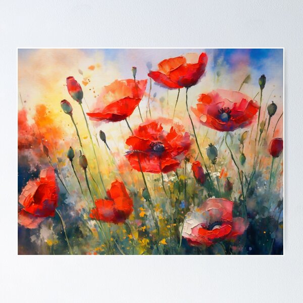 Artikelvorschau, Impressionistische Mohnblumen II entworfen und verkauft von Susan Rydberg.