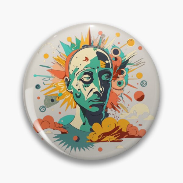 Item preview, Explosive Colourful Human Head Ideas Illustration designed and sold by Doddlaix.
