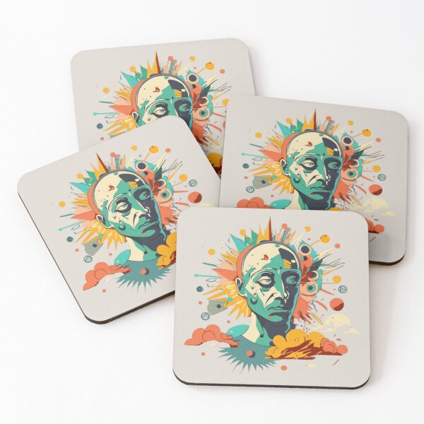 Item preview, Explosive Colourful Human Head Ideas Illustration designed and sold by Doddlaix.
