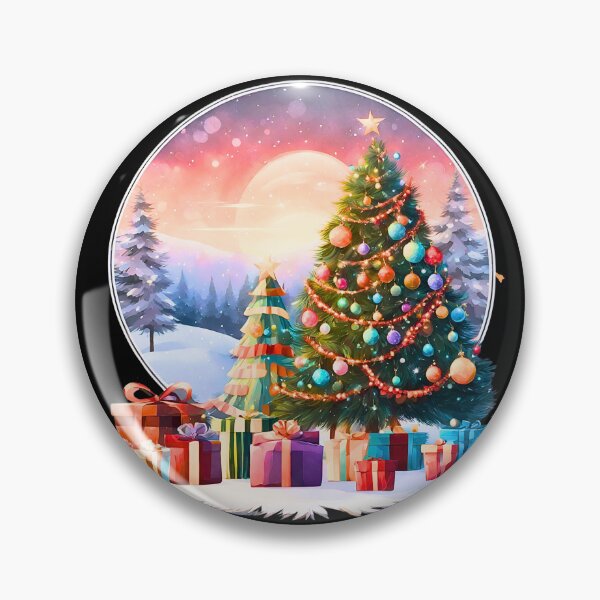 Item preview, Decorated Christmas Tree. Winter Atmosphere Sunset designed and sold by Aquillashop.