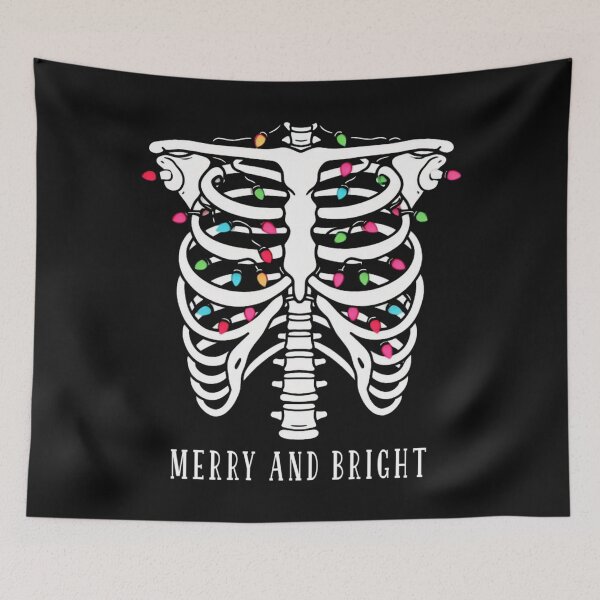 Item preview, Christmas Skeleton Chest Merry And Bright designed and sold by CreepyCornerArt.