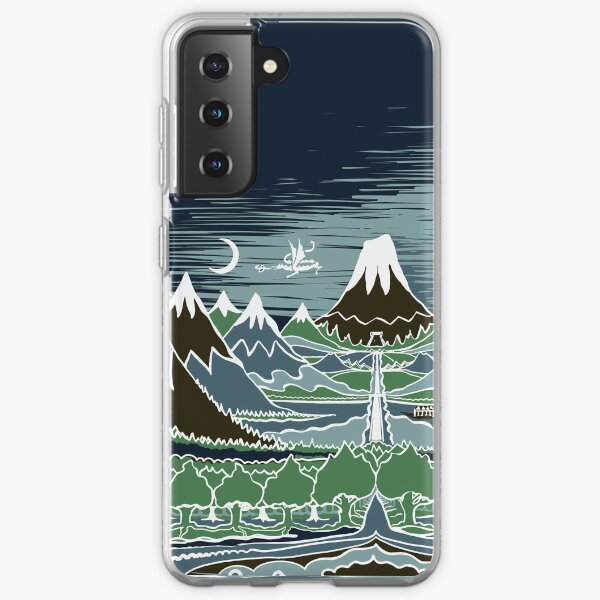 Item preview, A Halflings journey on a mountain path through an elven wood in the style of J.R.R.Tolkien designed and sold by Designwebjae.
