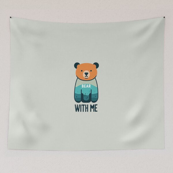 Item preview, "Bear With Me" Illustration Artwork designed and sold by Doddlaix.