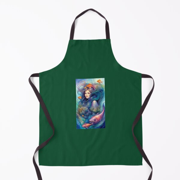 Item preview, a pretty mermaid in her aquatic world surrounded by fish and algae designed and sold by Creativesphotos.