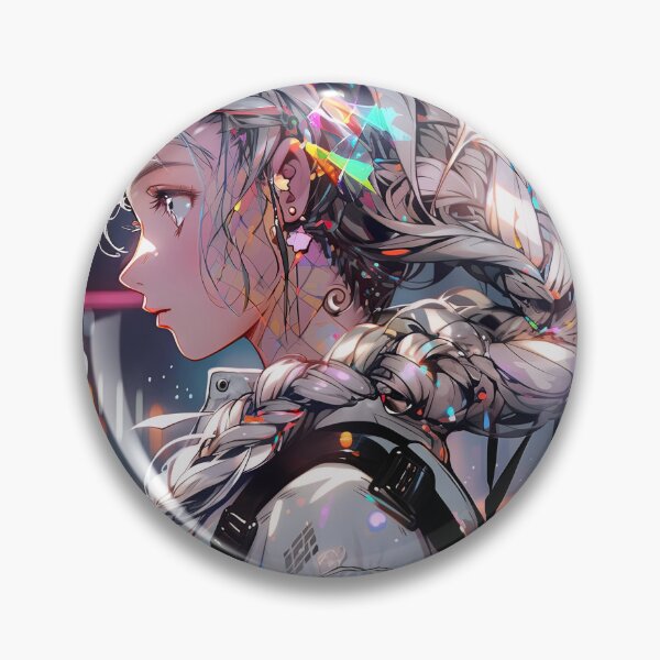 Artikelvorschau, Süßes buntes geflochtenes Cyber-Abenteurer-Anime-Mädchen entworfen und verkauft von bubblegoth.