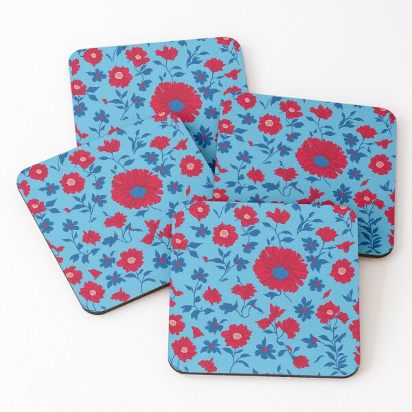 Item preview, Red Chamomile Flowers Pattern designed and sold by TondoMeander.