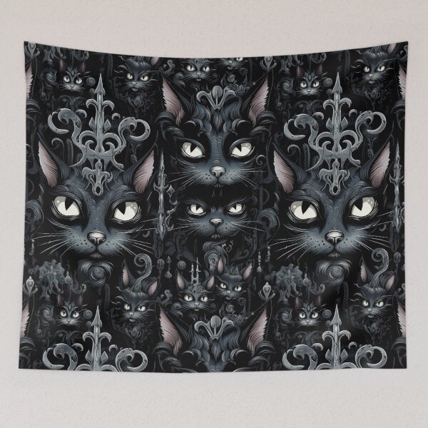 Item preview, Black Gothic Cat No.3 designed and sold by Pixelartistin.
