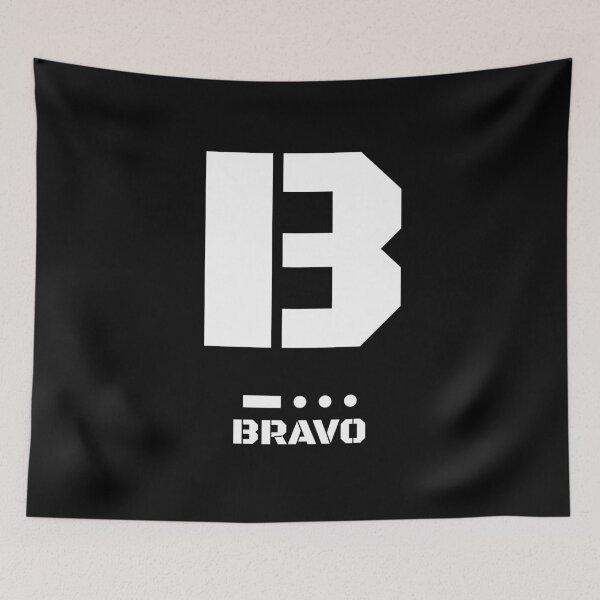 Item preview, Letter B (Bravo) Morse Code NATO Phonetic Alphabet designed and sold by AnnSign.