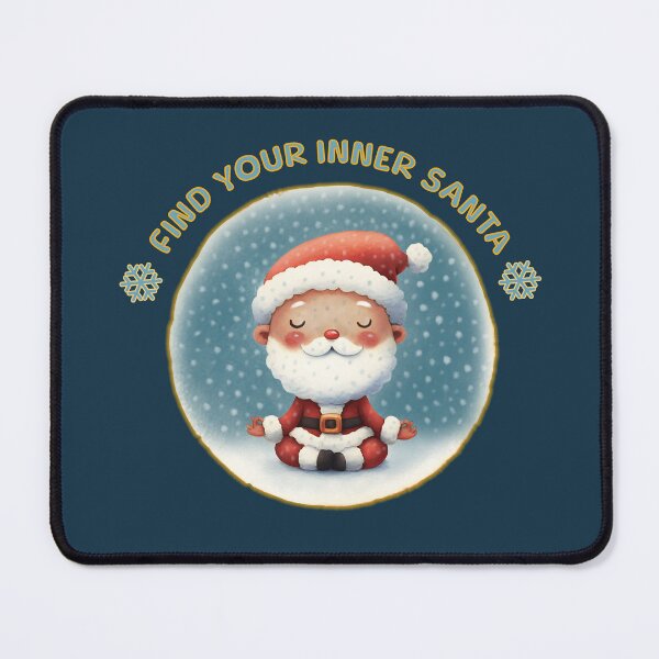 Item preview, Cute meditating Santa. Text: 'Find your inner Santa' designed and sold by shirtsmugslife.