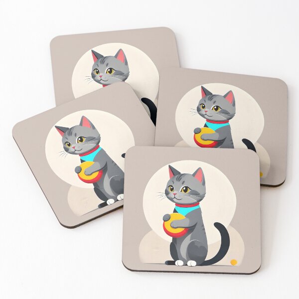 Item preview, Cute Gray Cat Holding Ball designed and sold by Devo07.