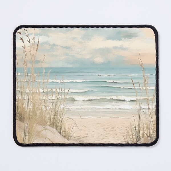 Item preview, Watercolor painting sea with sand nostalgia designed and sold by ElColombianito.
