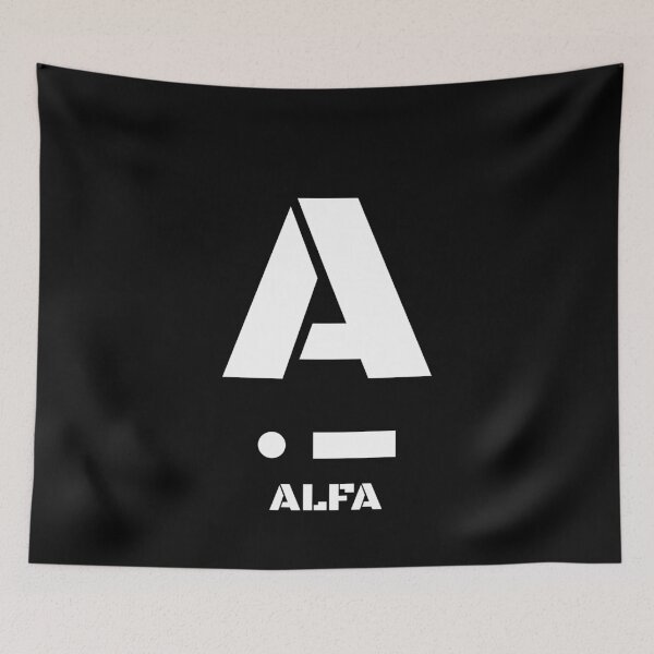 Artikelvorschau, Buchstabe A (Alfa) Morsecode NATO Phonetisches Alphabet entworfen und verkauft von AnnSign.