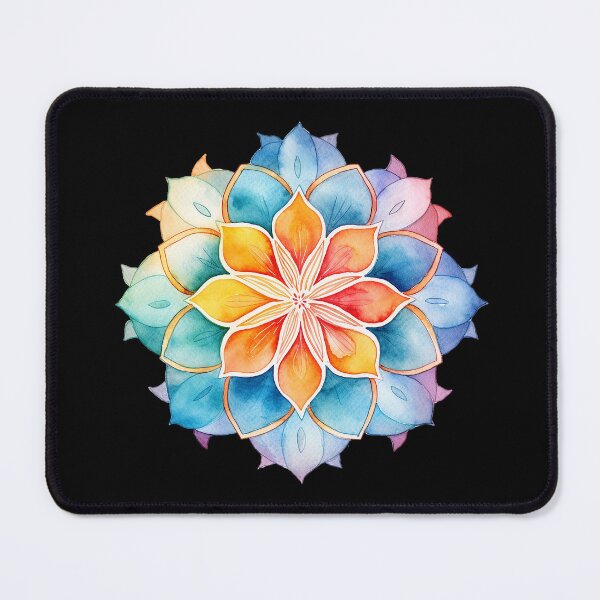 Artikelvorschau, Zen-Aquarell-Mandala-Aufkleber und Magnete – harmonisch spirituell entworfen und verkauft von Michele Bergh.