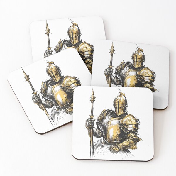Item preview, Knight in golden armor designed and sold by StyleSketch.