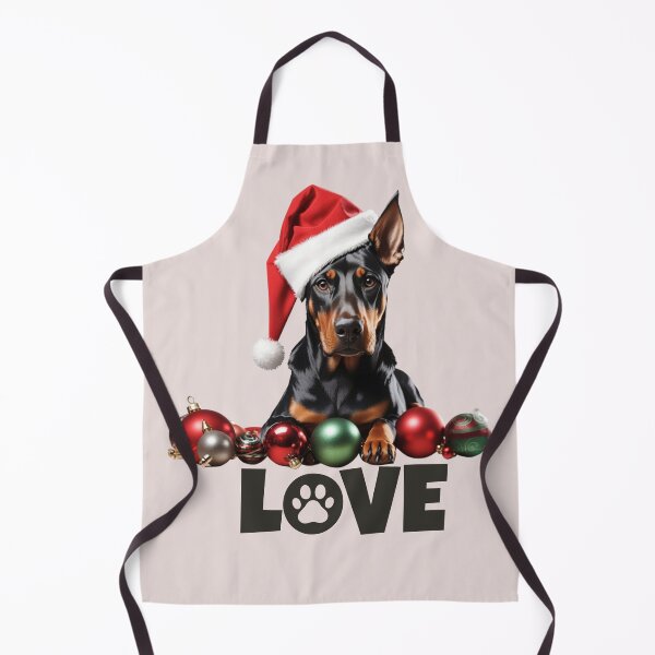 Item preview, Adorable Doberman in Santa Hat Showing Christmas Love designed and sold by Fredster1966.