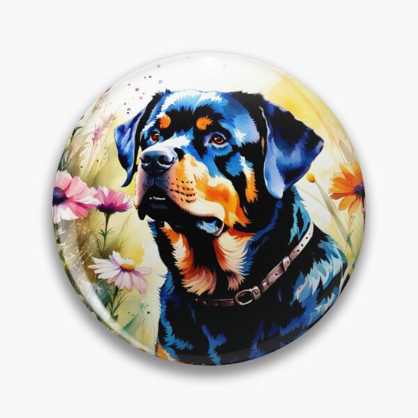Artikelvorschau, Aquarell-Rottie entworfen und verkauft von RiverAquarius.