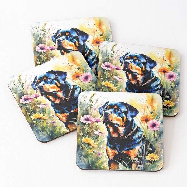 Artikelvorschau, Aquarell-Rottie entworfen und verkauft von RiverAquarius.