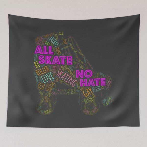 Item preview, All Skate LGBTQ Skating for Darker Backgrounds designed and sold by WordsYouLove.