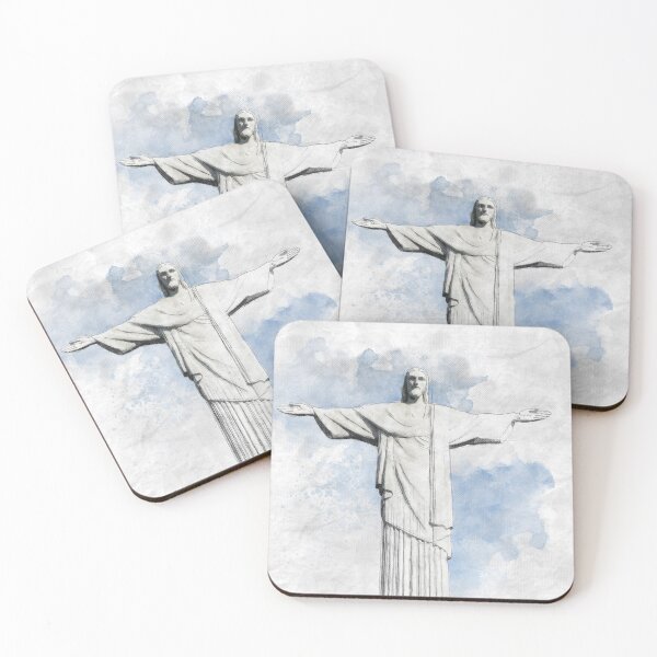 Item preview, Watercolor statue Christ the Redeemer designed and sold by elgreko.