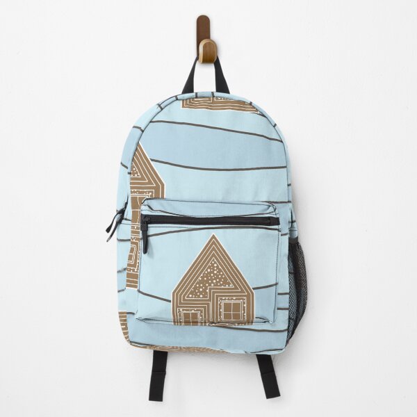 Item preview, Mesmerizing landscape, gingerbread houses on the hills /3- light blue designed and sold by My-fake-places.