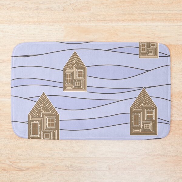 Item preview, Mesmerizing landscape, gingerbread houses on the hills /4 pastel purple designed and sold by My-fake-places.