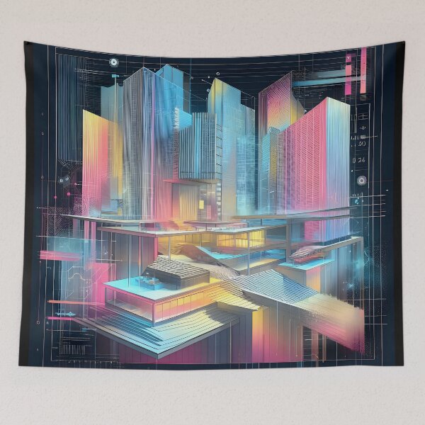 Item preview, Futuristic architecture designed and sold by AI-Only Creations.