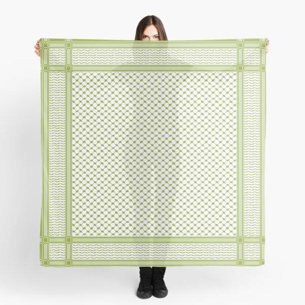 Aperçu de l'œuvre Keffiyeh Palestine Vert Olive créée et vendue par Omar Alsayed.