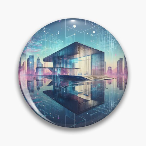 Item preview, Fluorescent Futuristic architecture designed and sold by AI-Only Creations.