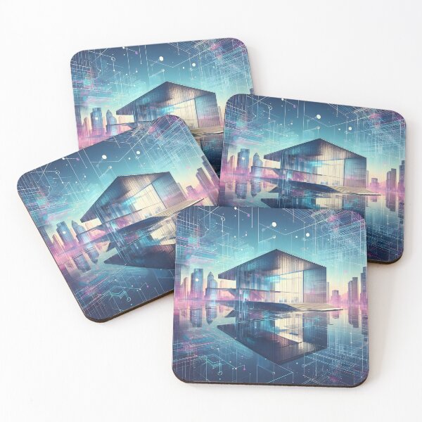 Item preview, Fluorescent Futuristic architecture designed and sold by AI-Only Creations.