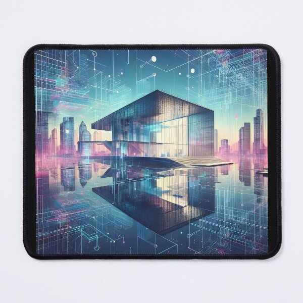 Item preview, Fluorescent Futuristic architecture designed and sold by AI-Only Creations.