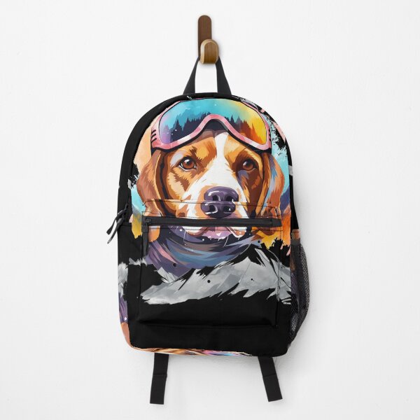 Item preview, Beagle dog in the mountains wearing ski googles designed and sold by NBSStore.