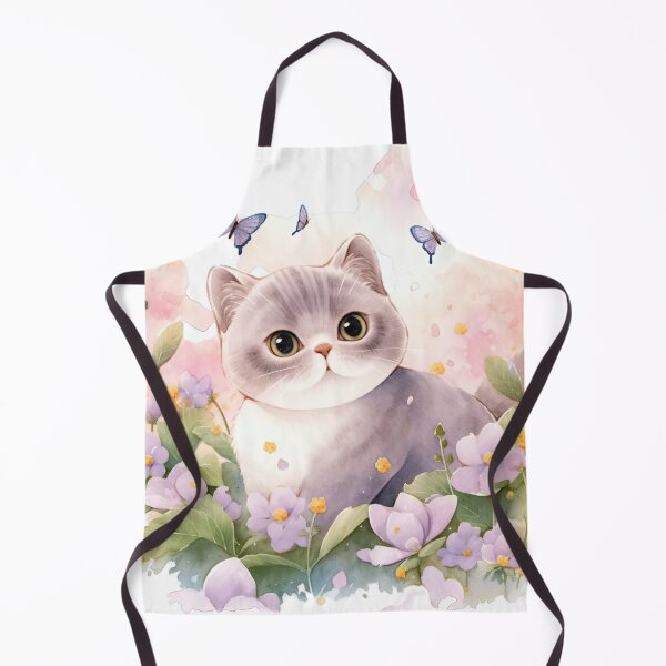 Item preview, Cat Amongst Light Purple Blooms designed and sold by LittleLuvies.