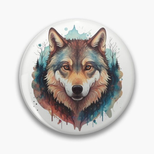 Item preview, Beige Wolf Watercolour designed and sold by CraftedRealm.