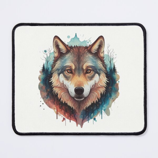 Item preview, Beige Wolf Watercolour designed and sold by CraftedRealm.