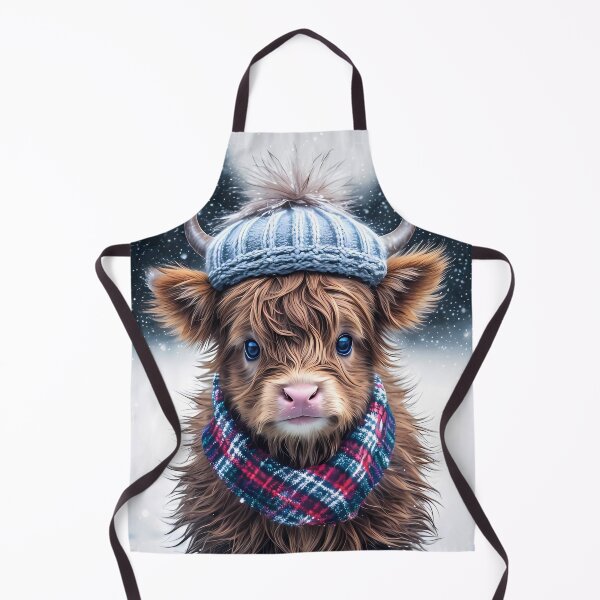 Item preview, Highland scotland cow cute face winter themed designed and sold by Oz64.