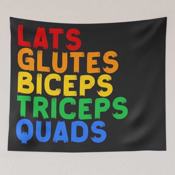 Item preview, Lats Glutes Biceps Triceps Quads LGBT flag gym outfit designed and sold by DefauItCube.