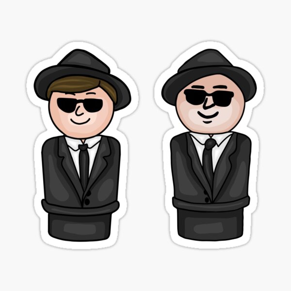 Item preview, Little Blues Bros  designed and sold by Unhinged Heather.